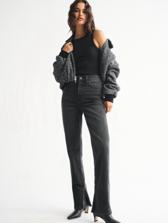Abercrombie & Fitch Denim - Abercrombie & Fitch black denim with slits on the side 4L Curve Love